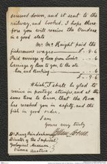 Nachlass Franz Steindachner, Brief von William Brown; J. Henderson an Franz Steindachner (Juli 1878), Inv.Nr. 58.01, Seite 4